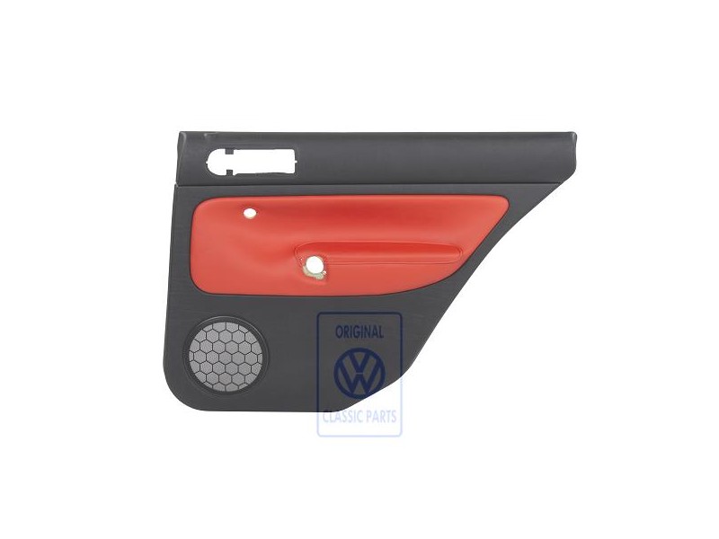 VW Original Panel De Puerta (Cuero) Negro/Naranja Tropic - 1J9867212AAGEB