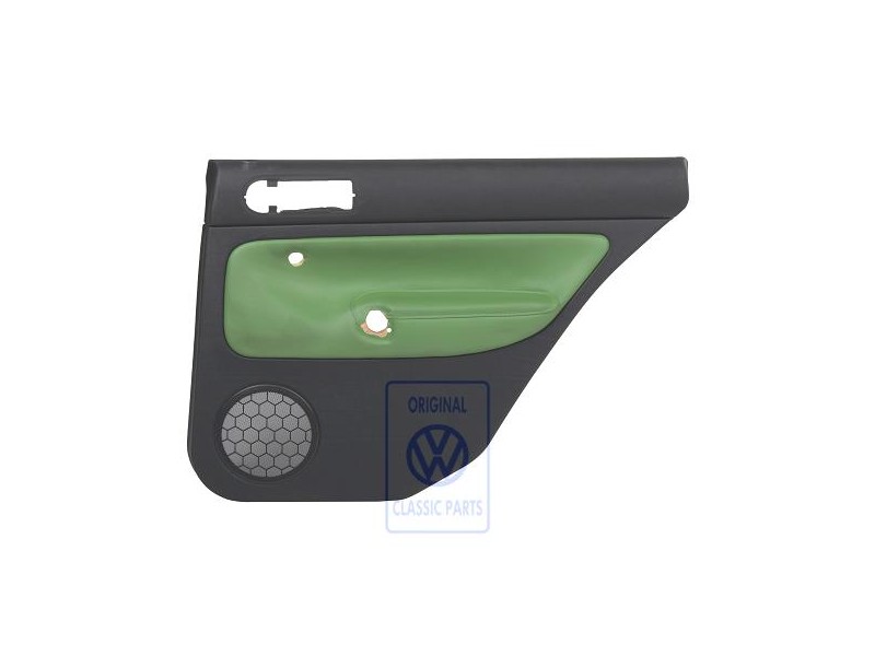 VW Original Panel De Puerta (Cuero) Negro/Verde Cosmic - 1J9867212AAGED