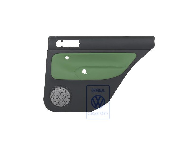 VW Original Panel De Puerta (Cuero) Negro/Verde Cosmic - 1J9867212ALGED