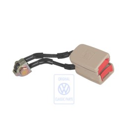 VW Original Cierre De Cinturon Doble Beige Claro/Rojo Fuego - 1J0857488B FCR