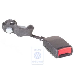VW Original Cierre De Cinturon Negro Satinado/Rojo Fuego - 1J0857495B FCN