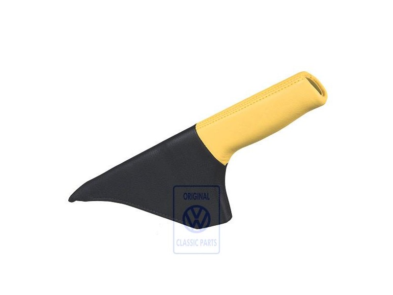 VW Original Revestimiento Freno De Mano (Cuero) Yellow - 1J0711461E HUX