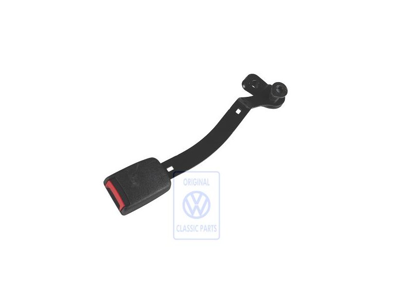 VW Original Cierre De Cinturon Negro Satinado/Rojo Fuego - 1J3858471B FCN