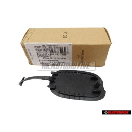 VW Original Cubierta Para Argolla Remolque Negro Satinado - 7L6807450A 9B9