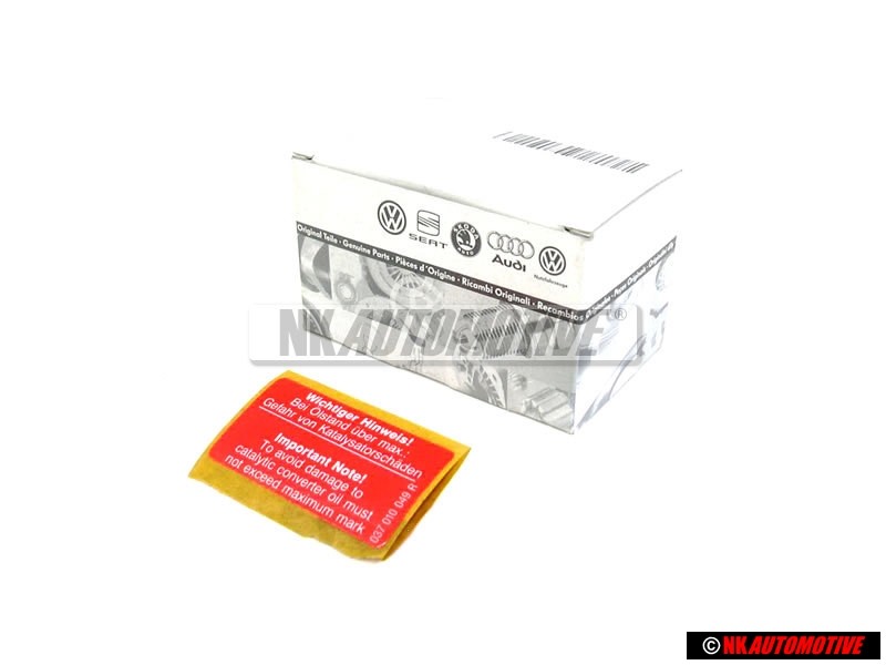 VW Original Placa Identific. Cuidado: Si Nivel Aceite Enc.Max. 