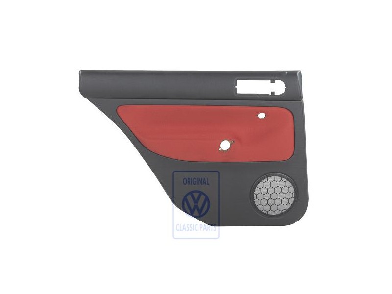 VW Original Revestimiento Puerta (Tela) Negro/Naranja Tropic - 1J9867211Q GHF