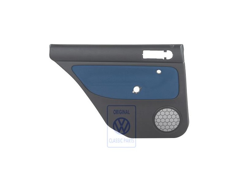 VW Original Revestimiento Puerta (Tela) Negro/Azul - 1J9867211Q HYX
