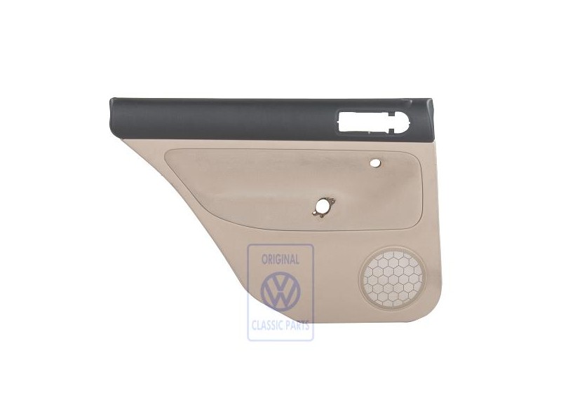VW Original Revestimiento Puerta (Tela) Negro/Beige Claro - 1J9867211S FWW