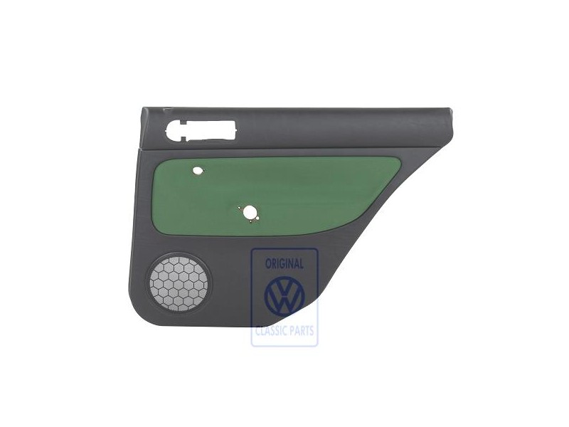 VW Original Revestimiento Puerta (Tela) Negro/Verde - 1J9867212Q GHG