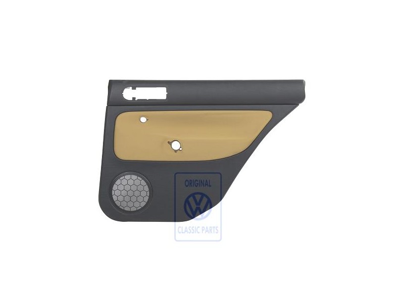 VW Original Revestimiento Puerta (Tela) Negro/Amarillo - 1J9867212Q GRE