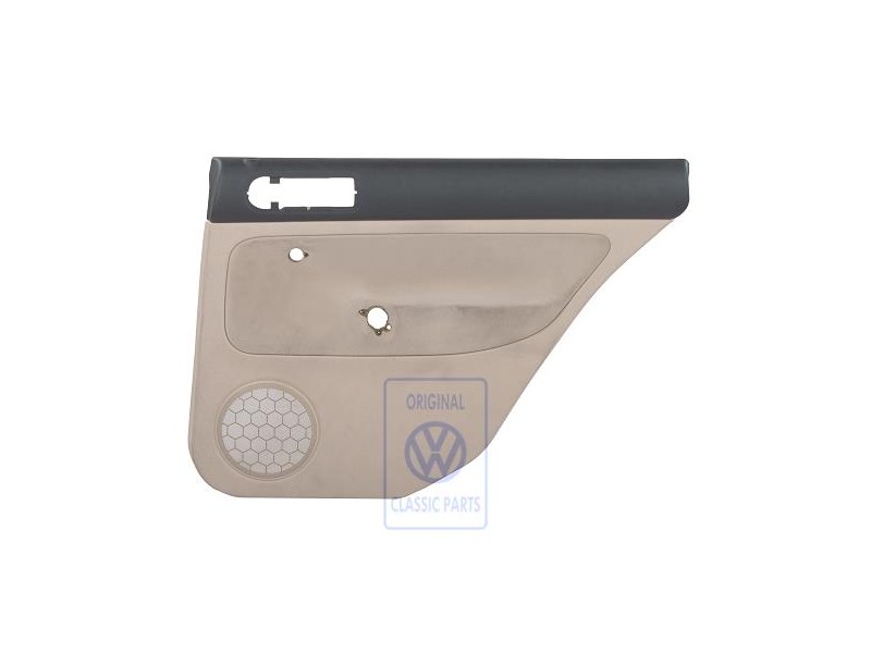 VW Original Revestimiento Puerta (Tela) Negro/Beige Claro - 1J9867212S FWW