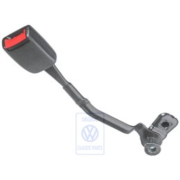 VW Original Cierre De Cinturon Negro Satinado/Rojo Fuego - 1J3858471 FCN