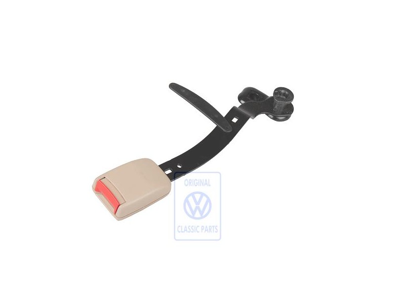 VW Original Cierre De Cinturon Beige Claro/Rojo Fuego - 1J4858471 FCR