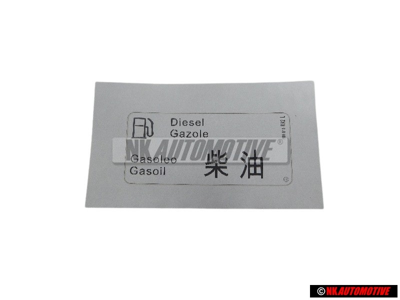 VW Original Adhesivo 'Diesel-Gazole' - 1H0010092L