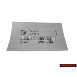 VW Original Adhesivo 'Diesel-Gazole' - 1H0010092L