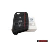 VW Original Cubierta Llave Negro/Rojo - 000087012ALGCA