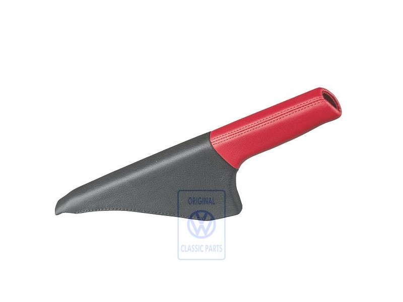 VW Original Revestimiento Freno De Mano Cuero Rojo - 1J0711461E LMJ