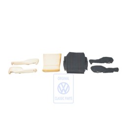 VW Original Tapizado Asiento Tejido Gris/Rojo - 191881370A WE9