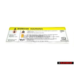 Audi Original Placa Ident. 'Cuidado Alta Tension - 8K0010520D
