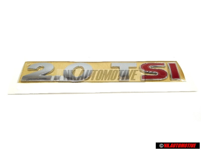 VW Original 2.0 TSI Trasero Rotulo Insignia Emblema Cromo Rojo - 1Q0853675S GQF