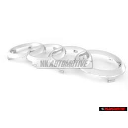 Audi Original Anillos Frente Simbolo Insignia Emblema Cromo - 8T0853605