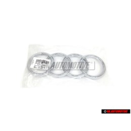 Audi Original Anillos Frente Simbolo Insignia Emblema Cromo - 8T0853605
