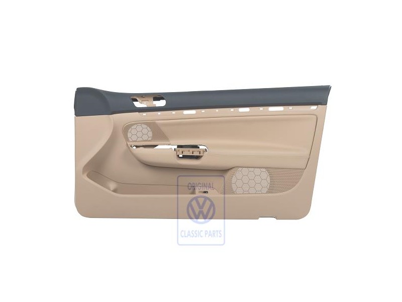 VW Original Panel Puerta Cuero Sintetico Antracita/Beige Pure - 1K3867012AQRDQ