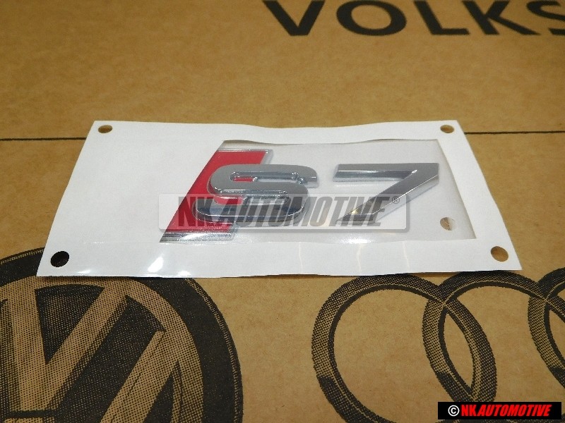 Audi Original S7 Trasero Rotulo Insignia Emblema Cromo Rojo - 4G8853735 2ZZ