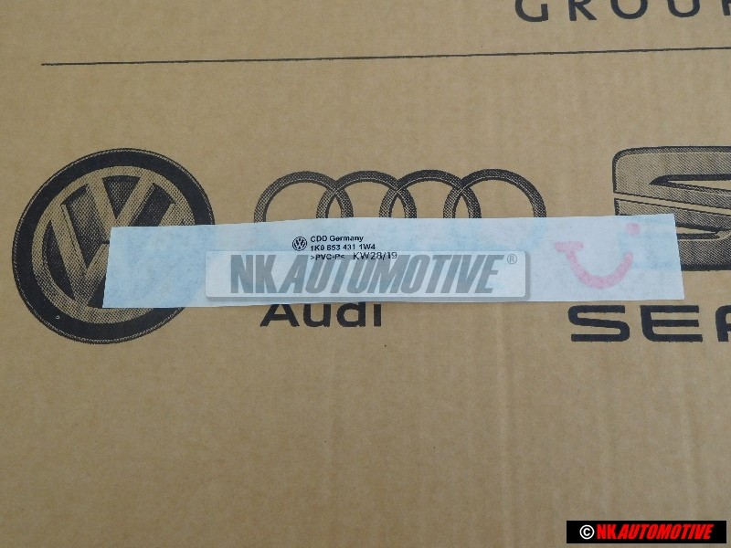 VW Original Rotulo Autoadhesivo Plata - 1K0853431 1W4