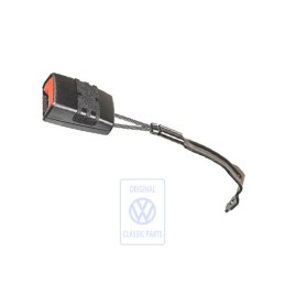 VW Original Cierre De Cinturon Negro Satinado/Rojo Fuego - 1K3857756 QVZ