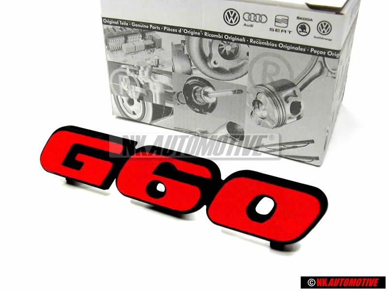 VW Original G60 Frente Rotulo Insignia Emblema Rojo - 191853679N QN5