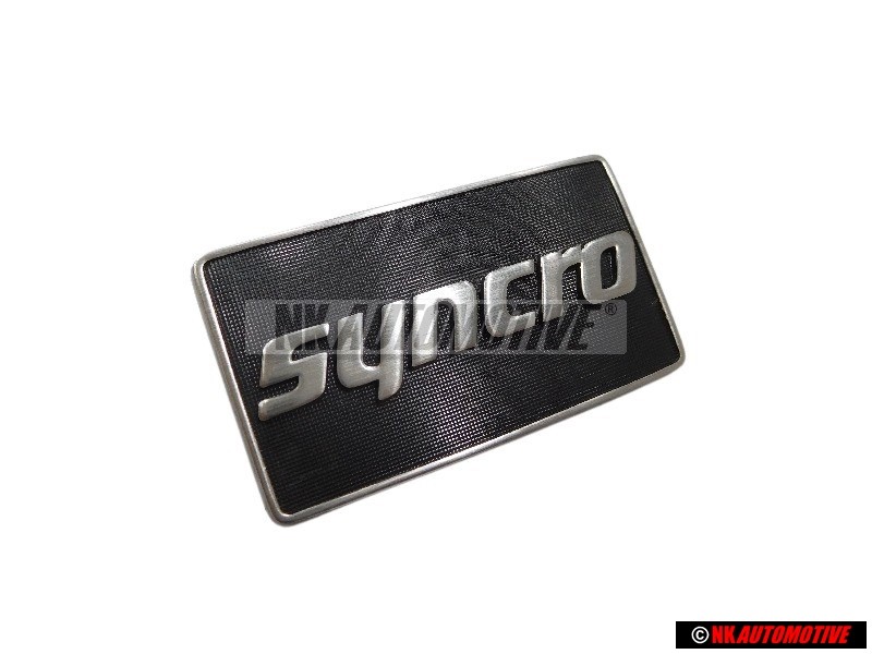 VW Original SYNCRO Lado Rotulo Insignia Emblema Plata Cepillada - 191853688K GX2