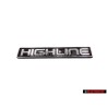 VW Original HIGHLINE Trasero Rotulo Insignia Emblema - 1E0853687B H44