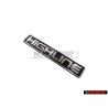 VW Original HIGHLINE Trasero Rotulo Insignia Emblema - 1E0853687B H44