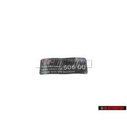 VW Original Adhesivo 'Aceite Segun Norma Vw' - 7D0010258H