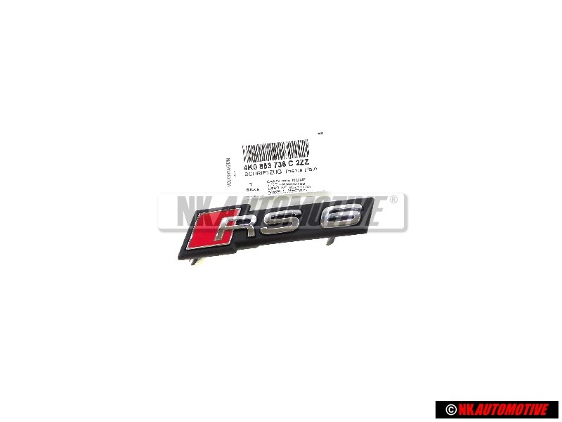 Audi Original RS6 Frente Rotulo Insignia Emblema - 4K0853736C 2ZZ