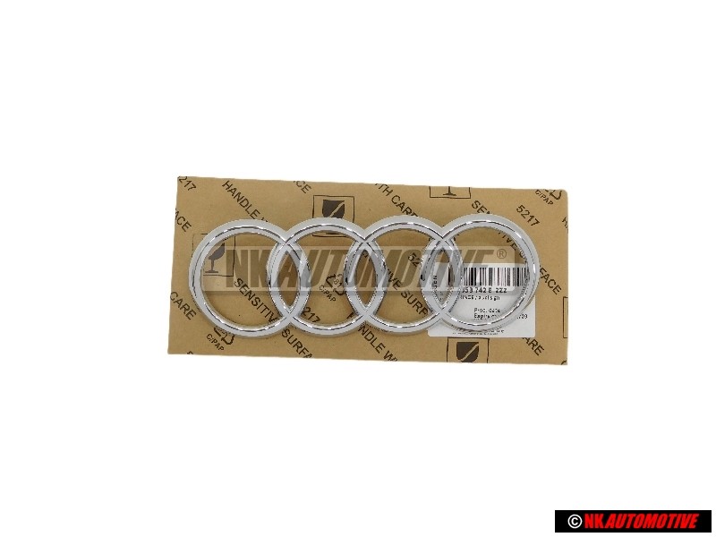Audi Original Anillos Frente Simbolo Insignia Emblema Cromo - 4S7853742E 2ZZ