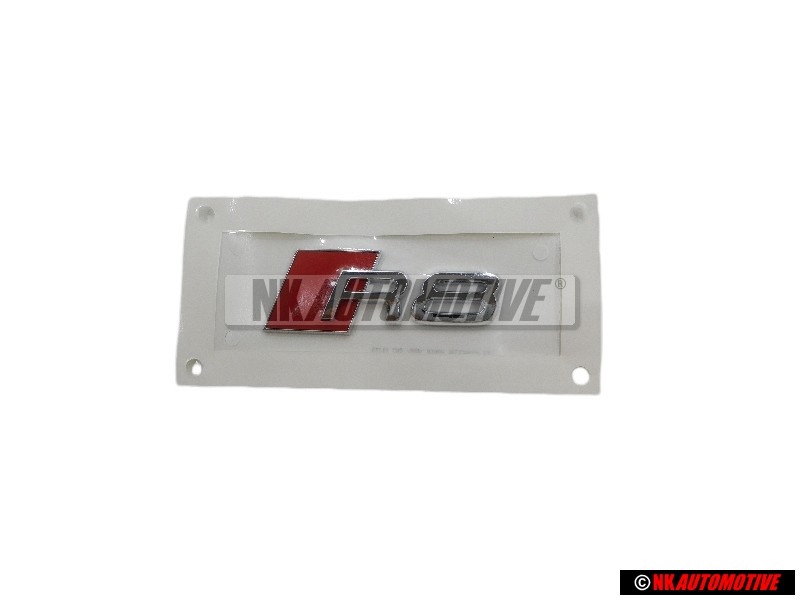 Audi Original R8 Lado Rotulo Insignia Emblema Cromo Rojo - 4S0853736 2ZZ