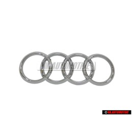 Audi Original Anillos Frente Simbolo Insignia Emblema Cromo - 4H0853605A