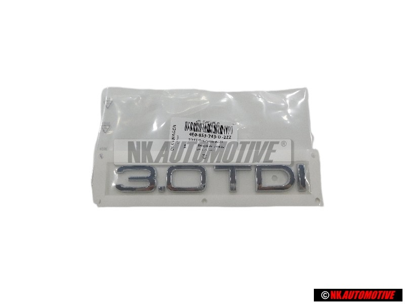Audi Original 3.0 TDI Trasero Rotulo Insignia Emblema Cromo - 4E0853743D 2ZZ