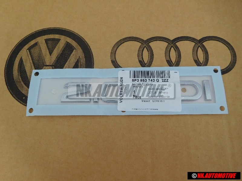 Audi Original 2.0 TDI Trasero Rotulo Insignia Emblema Cromo - 8P0853743G 2ZZ