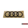 Audi Original Anillos Trasero Simbolo Insignia Emblema Negro - 4M8071802