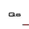 Audi Original Q8 Trasero Rotulo Insignia Emblema Negro - 4M8071803
