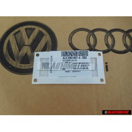 Audi Original V12 Lado Rotulo Insignia Emblema Cromo - 4L0853601A 2ZZ