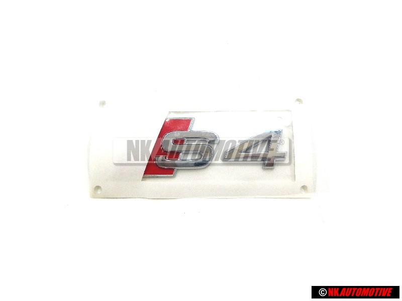 Audi Original S4 Trasero Rotulo Insignia Emblema Cromo Rojo - 8D0853737G 2ZZ