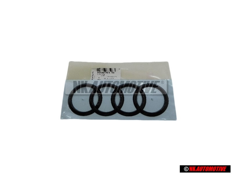 Audi Original Anillos Trasero Simbolo Insignia Emblema Negro - 8V0853742B T94