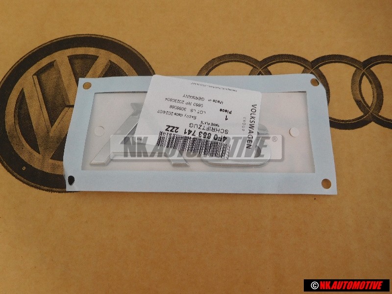 Audi Original A6 Trasero Rotulo Insignia Emblema Cromo - 4F0853741 2ZZ