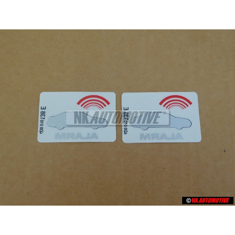 2x Audi Original Adhesivo Alarm - 4D0010138E