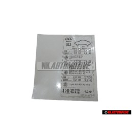 Audi Original Adhesivo P. Presion Neumaticos - 8V0010502H