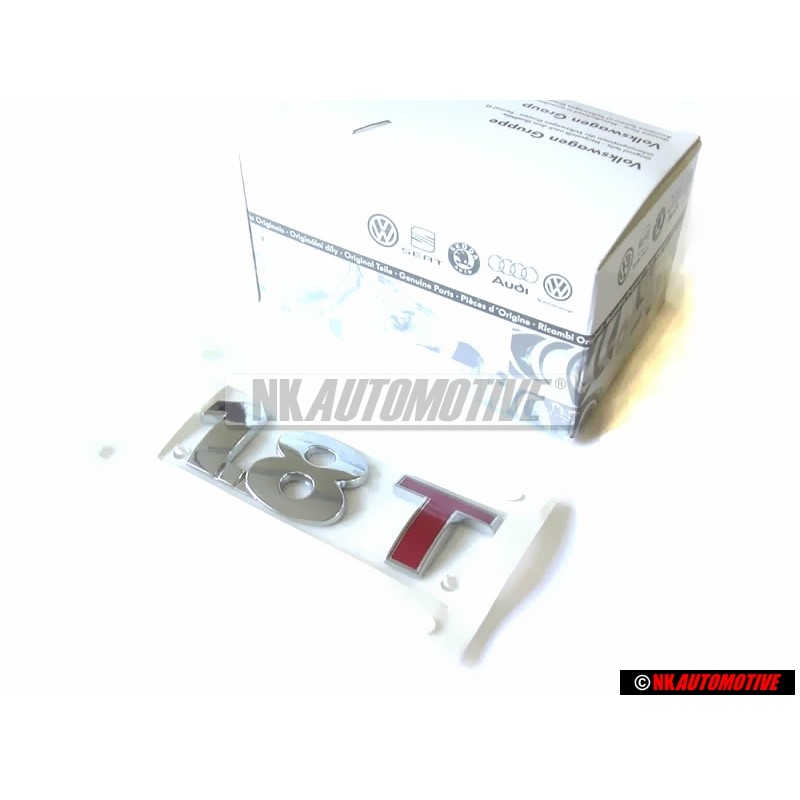 VW Original 1.8T Trasero Rotulo Insignia Emblema Cromo Rojo - 1J0853675AGGQF